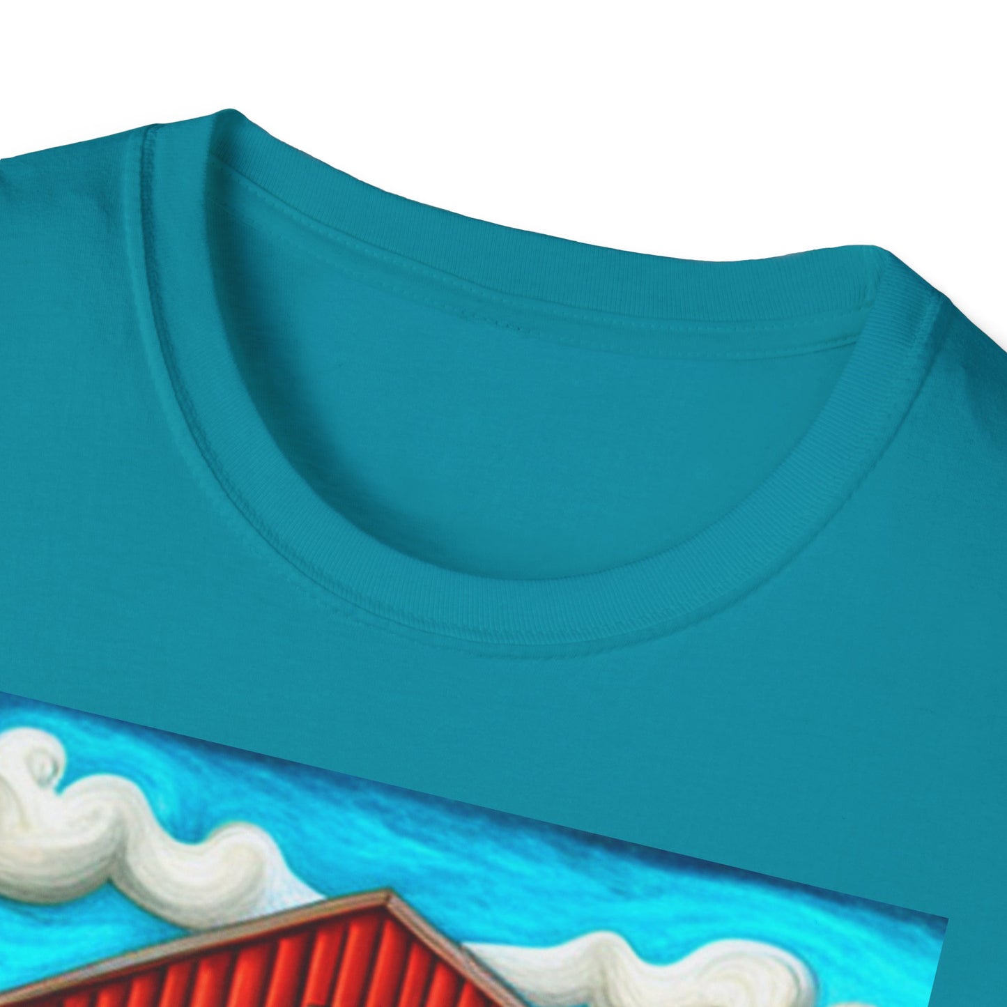 Big Orange Pig on Unisex Softstyle T-Shirt