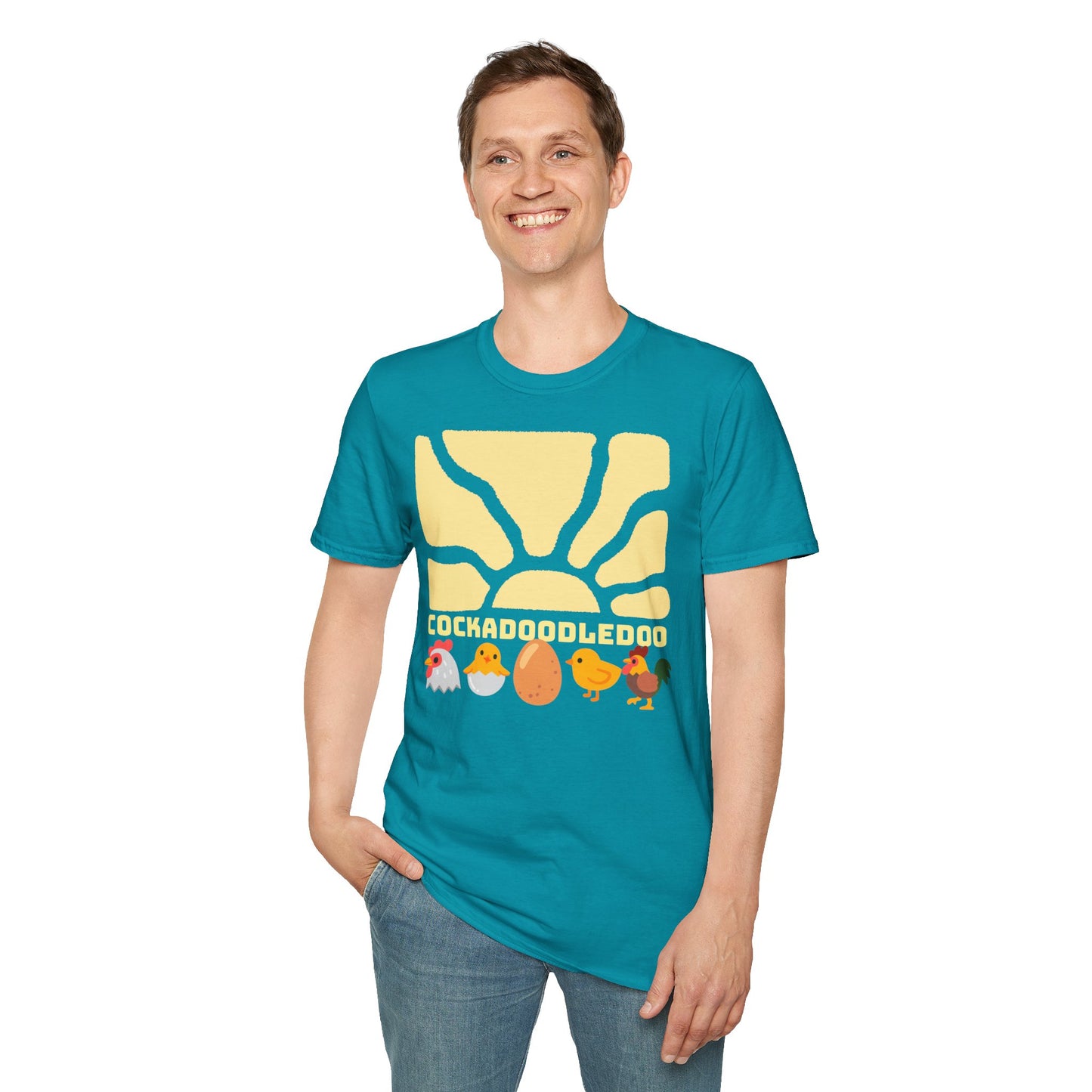 Cockadoodledoo on Unisex Softstyle T-Shirt