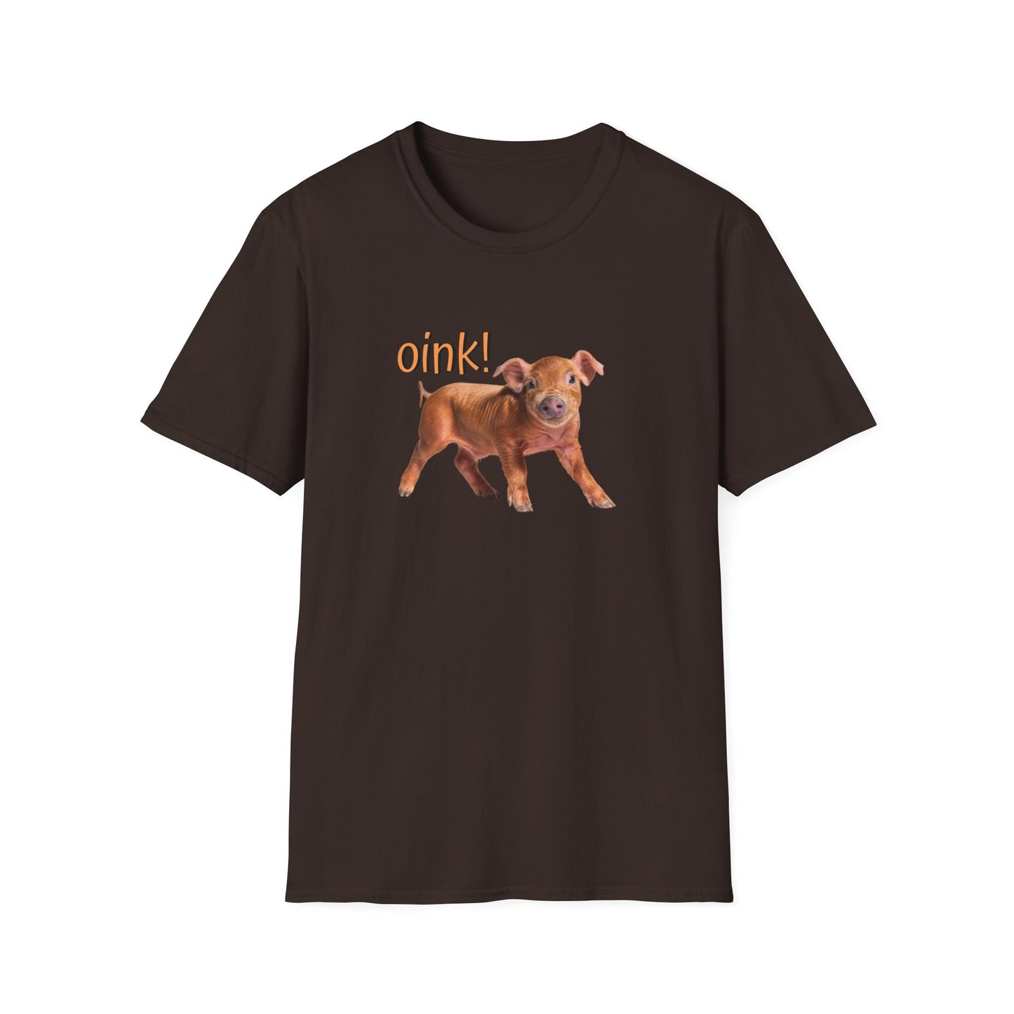 Oink Piglet on Unisex Softstyle T-Shirt