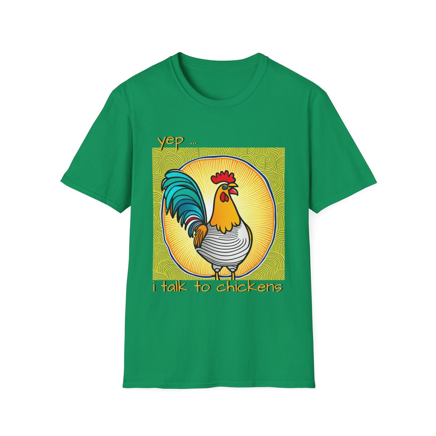 Chicken Talk on Unisex Softstyle T-Shirt