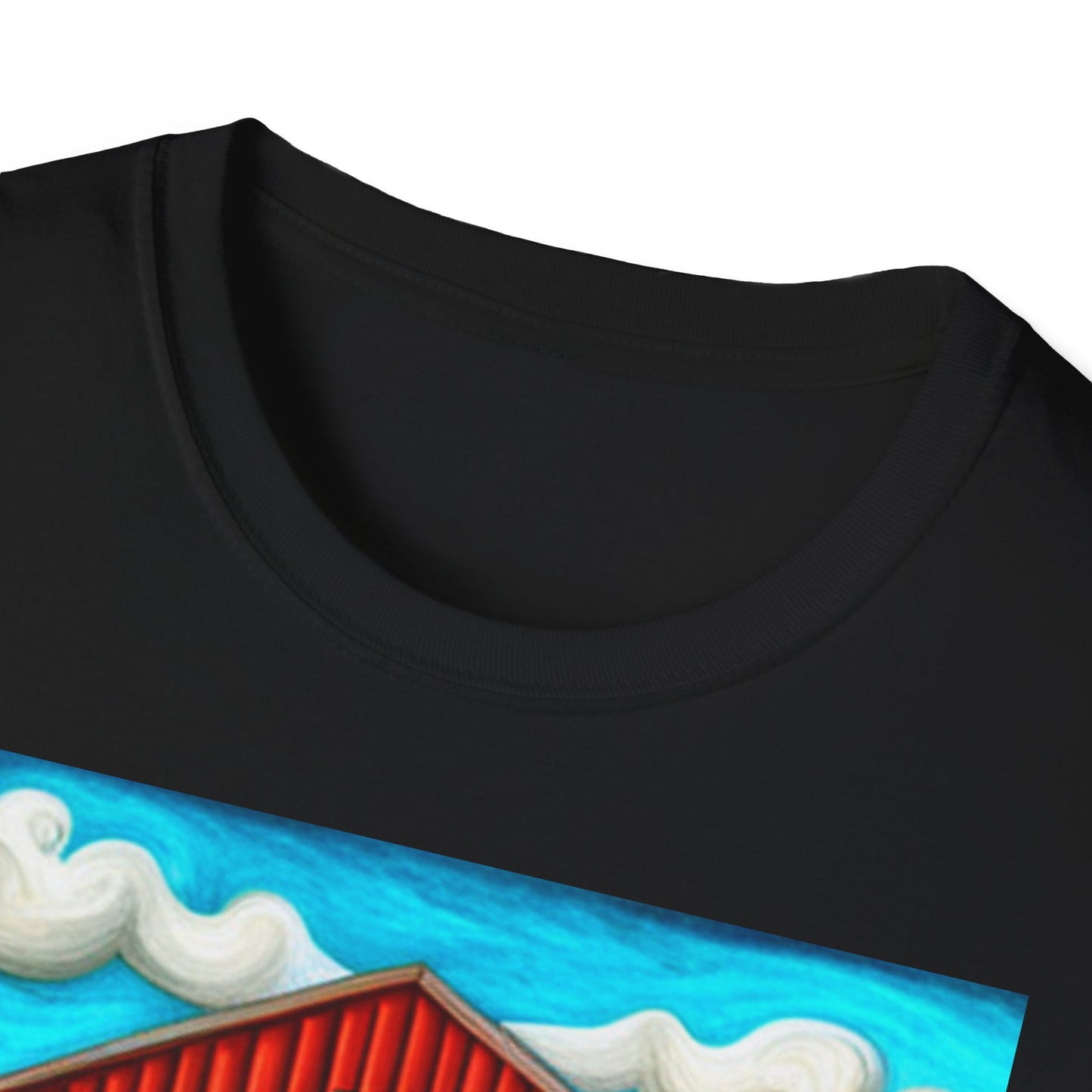 Big Orange Pig on Unisex Softstyle T-Shirt