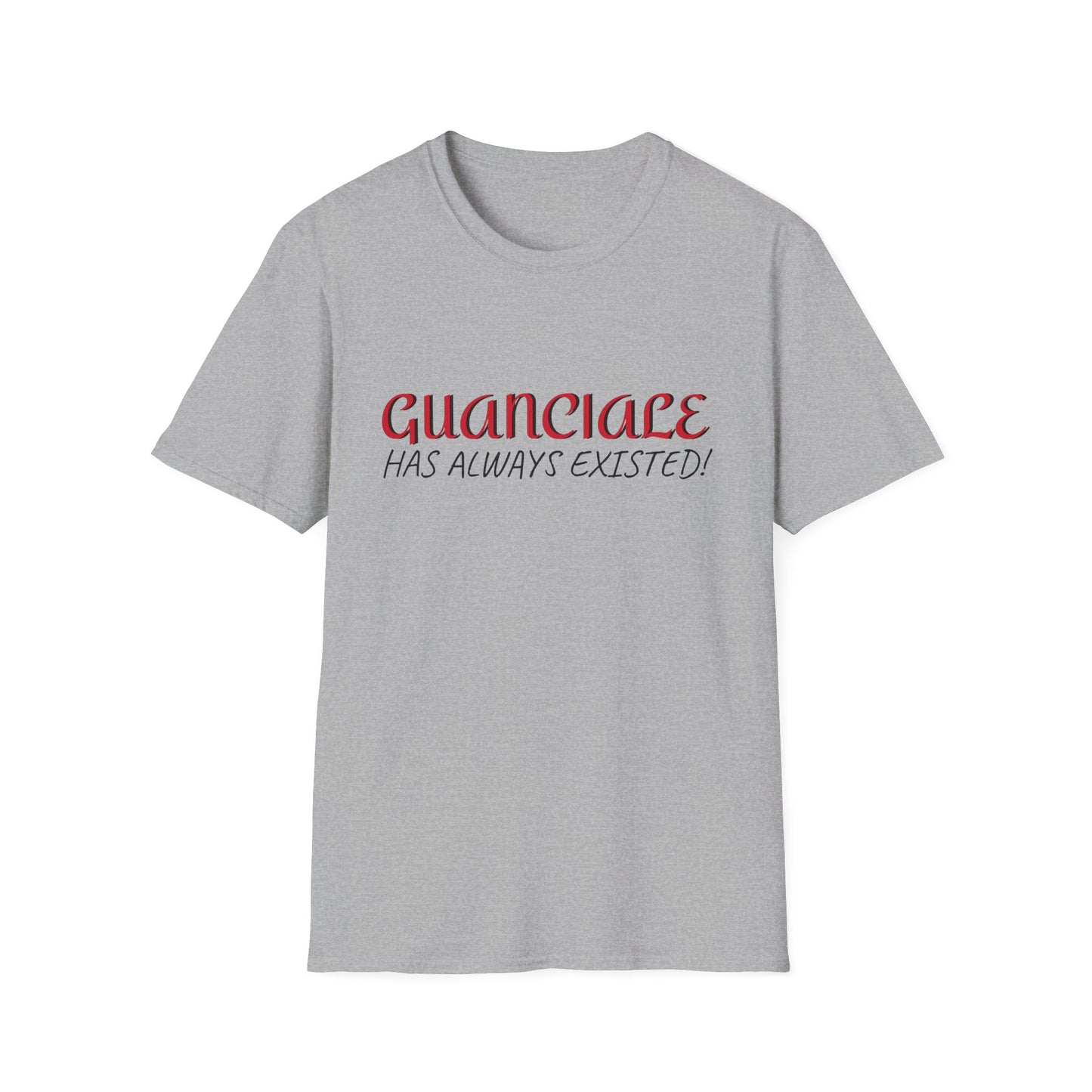 Guanciale (text) on Unisex Softstyle T-Shirt