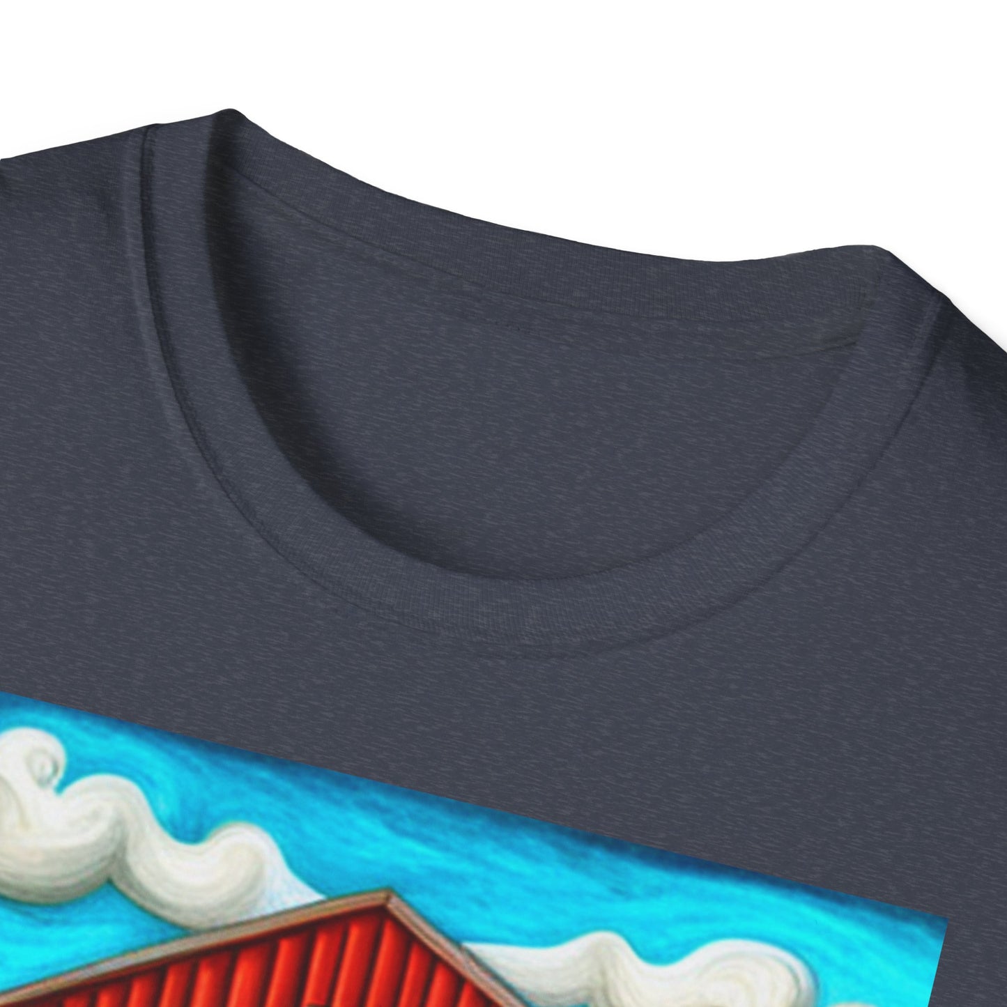 Big Orange Pig on Unisex Softstyle T-Shirt