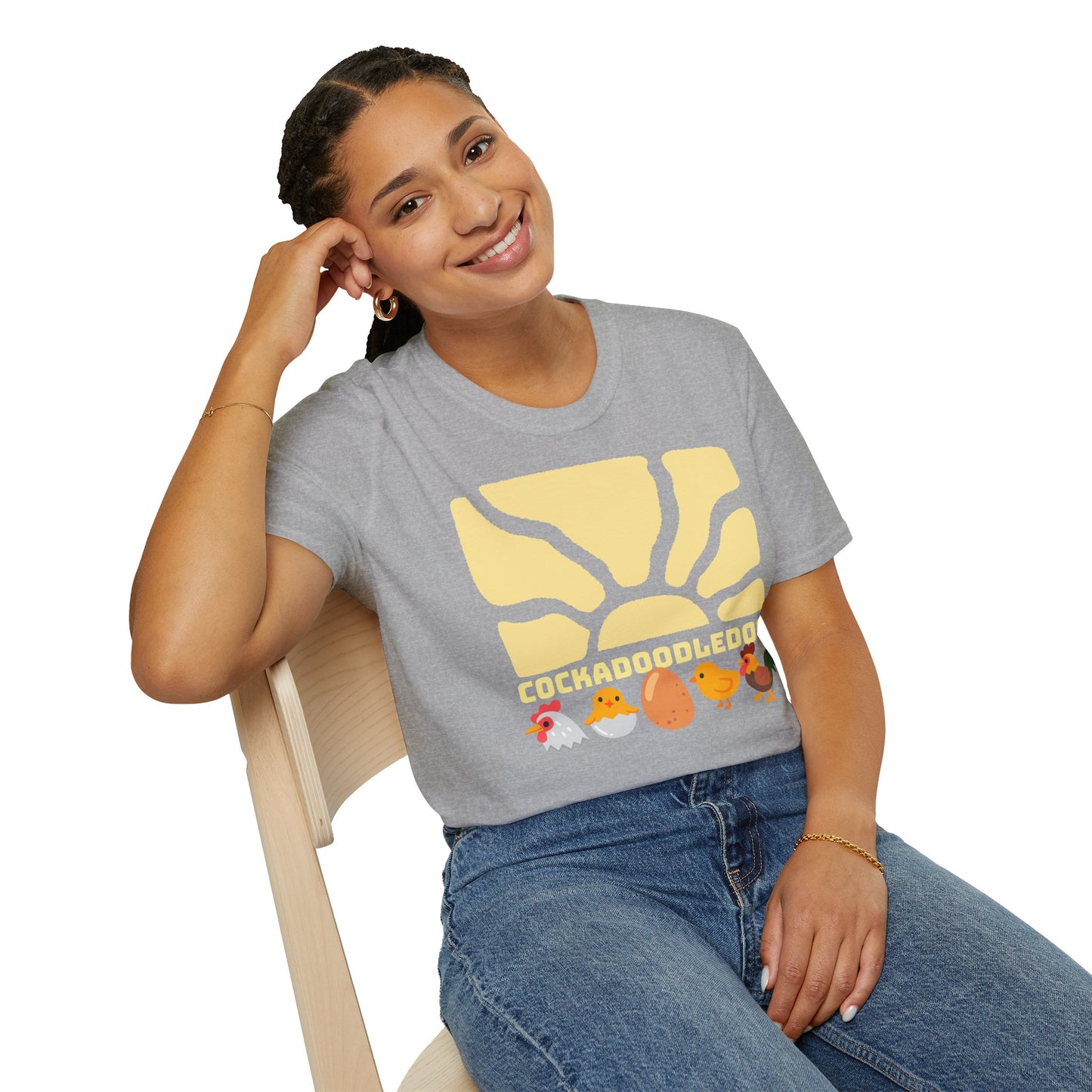 Cockadoodledoo on Unisex Softstyle T-Shirt