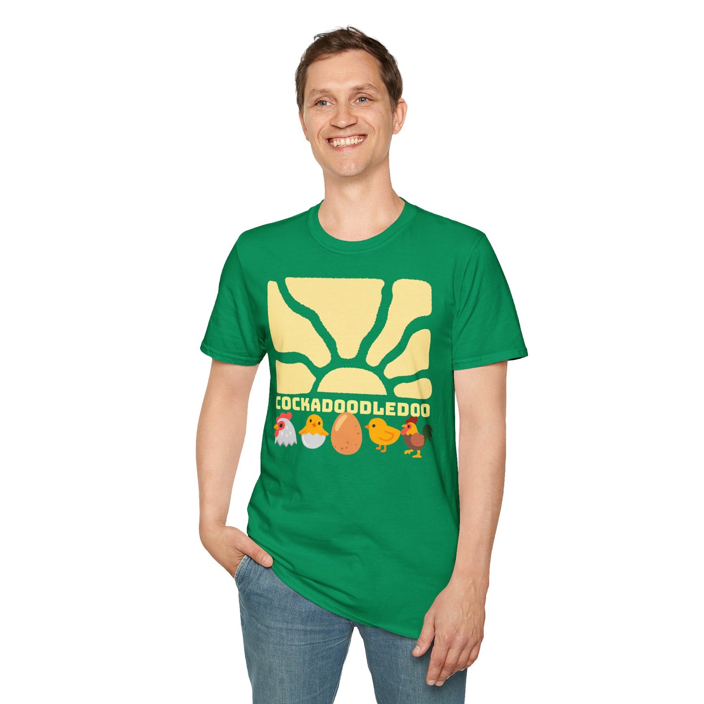Cockadoodledoo on Unisex Softstyle T-Shirt