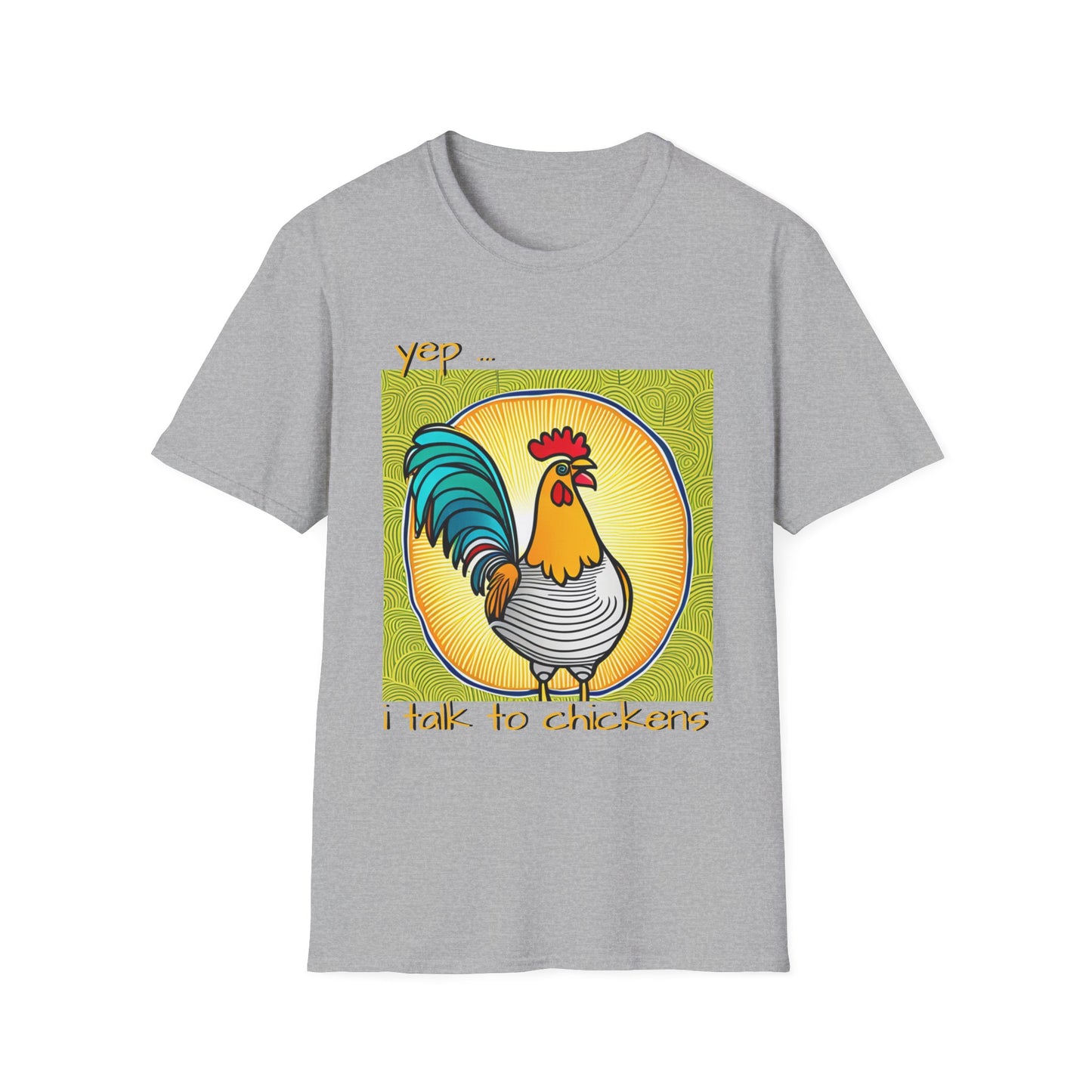 Chicken Talk on Unisex Softstyle T-Shirt