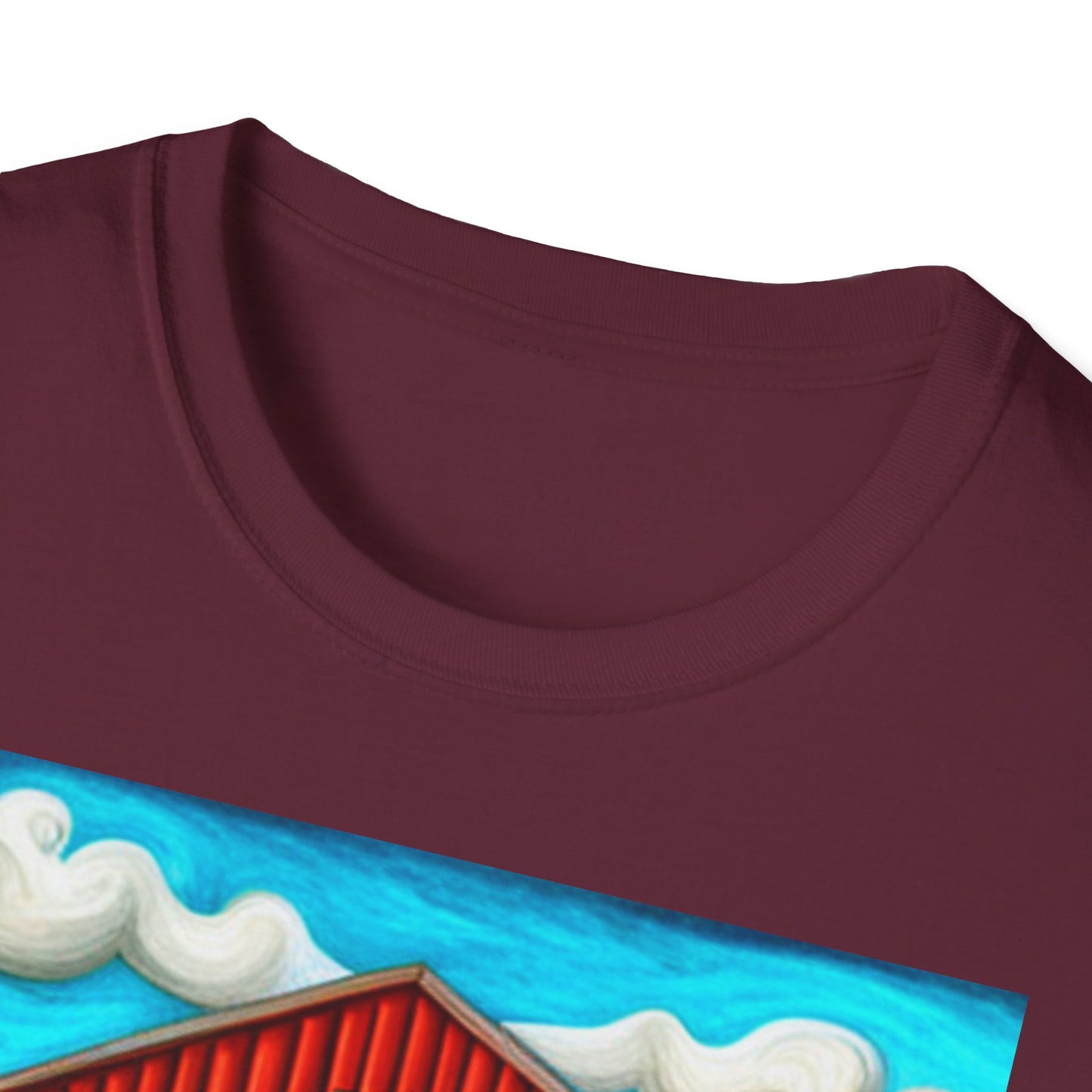 Big Orange Pig on Unisex Softstyle T-Shirt