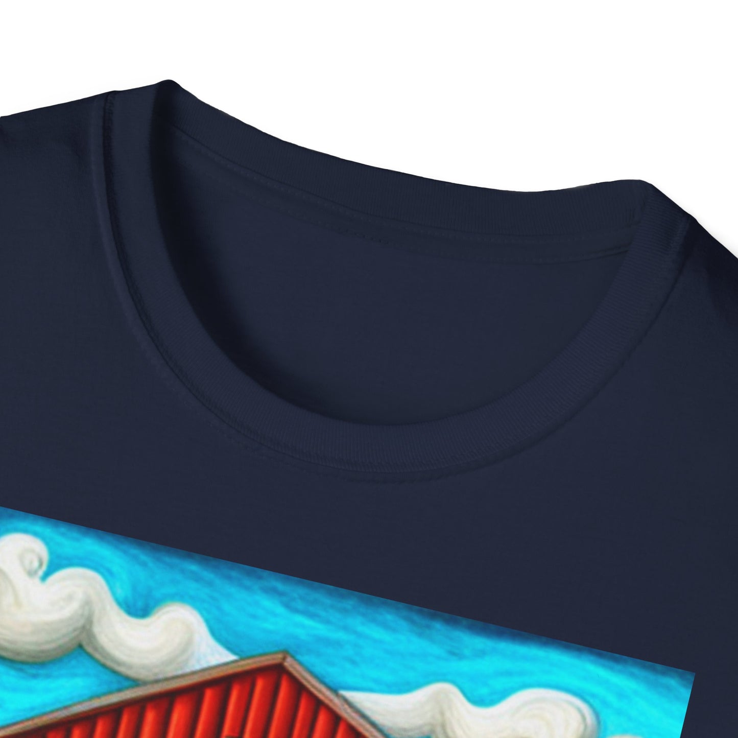 Big Orange Pig on Unisex Softstyle T-Shirt