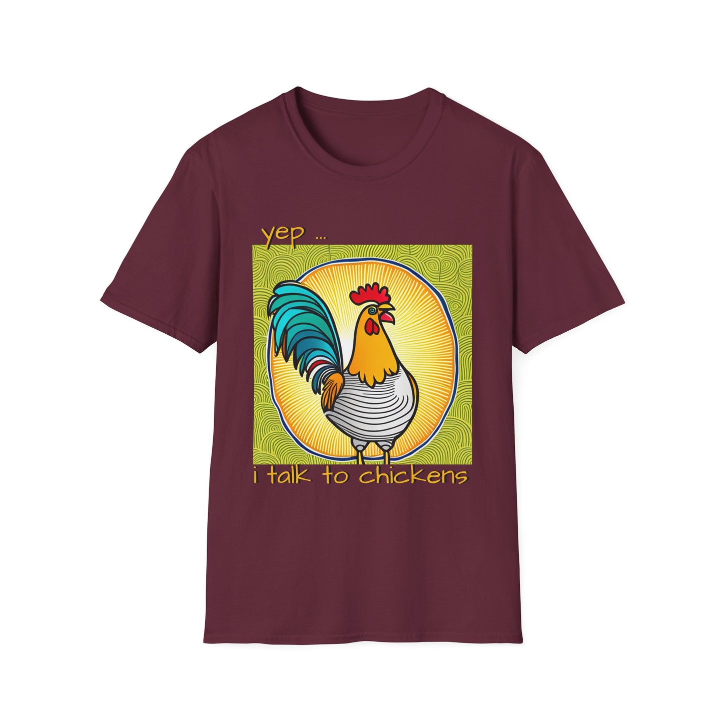 Chicken Talk on Unisex Softstyle T-Shirt