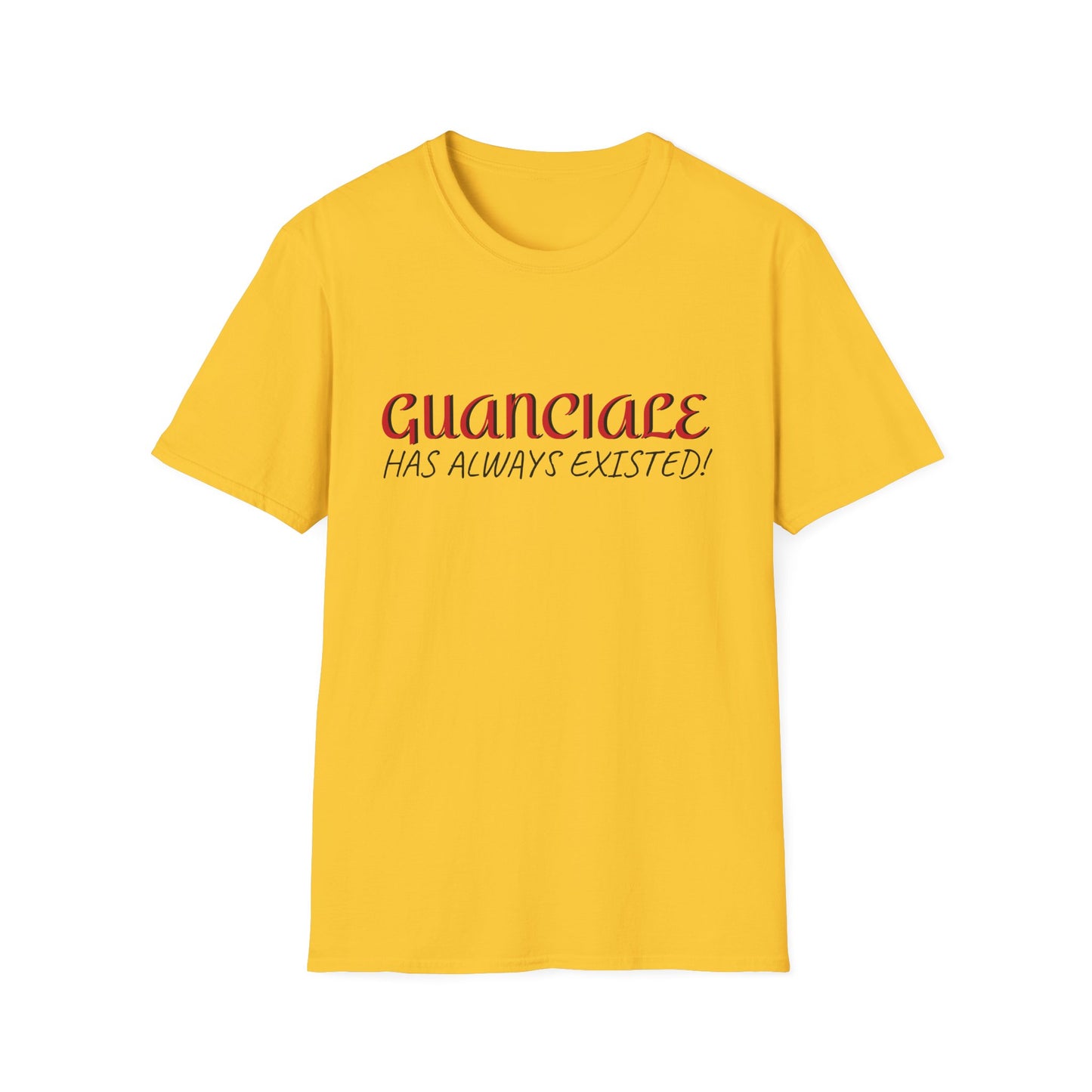 Guanciale (text) on Unisex Softstyle T-Shirt