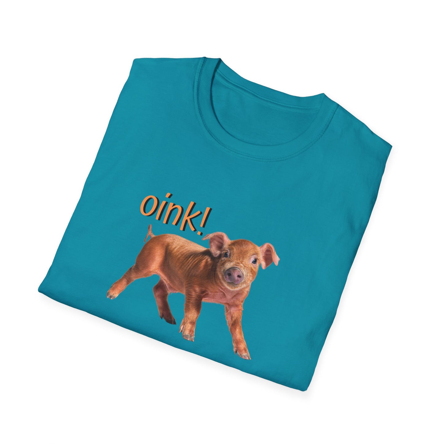 Oink Piglet on Unisex Softstyle T-Shirt