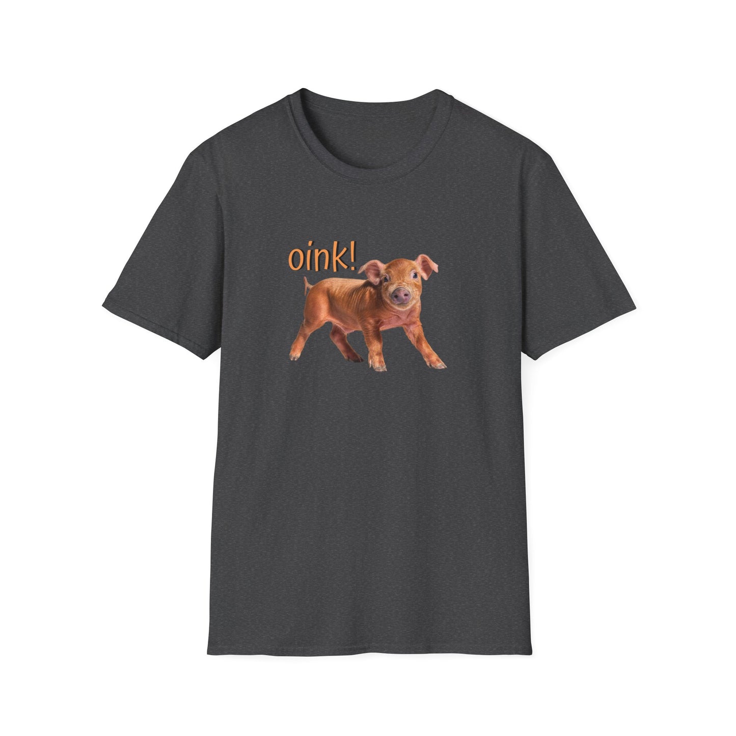 Oink Piglet on Unisex Softstyle T-Shirt