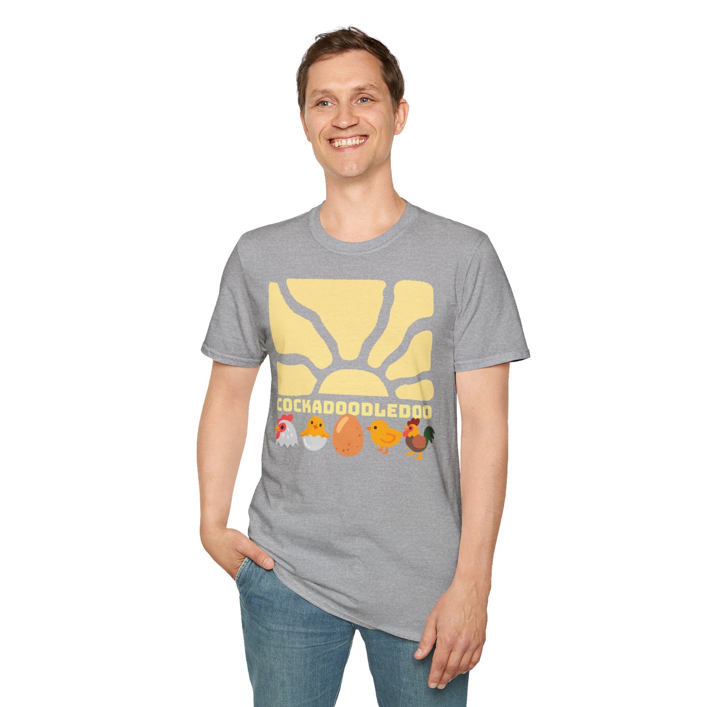 Cockadoodledoo on Unisex Softstyle T-Shirt