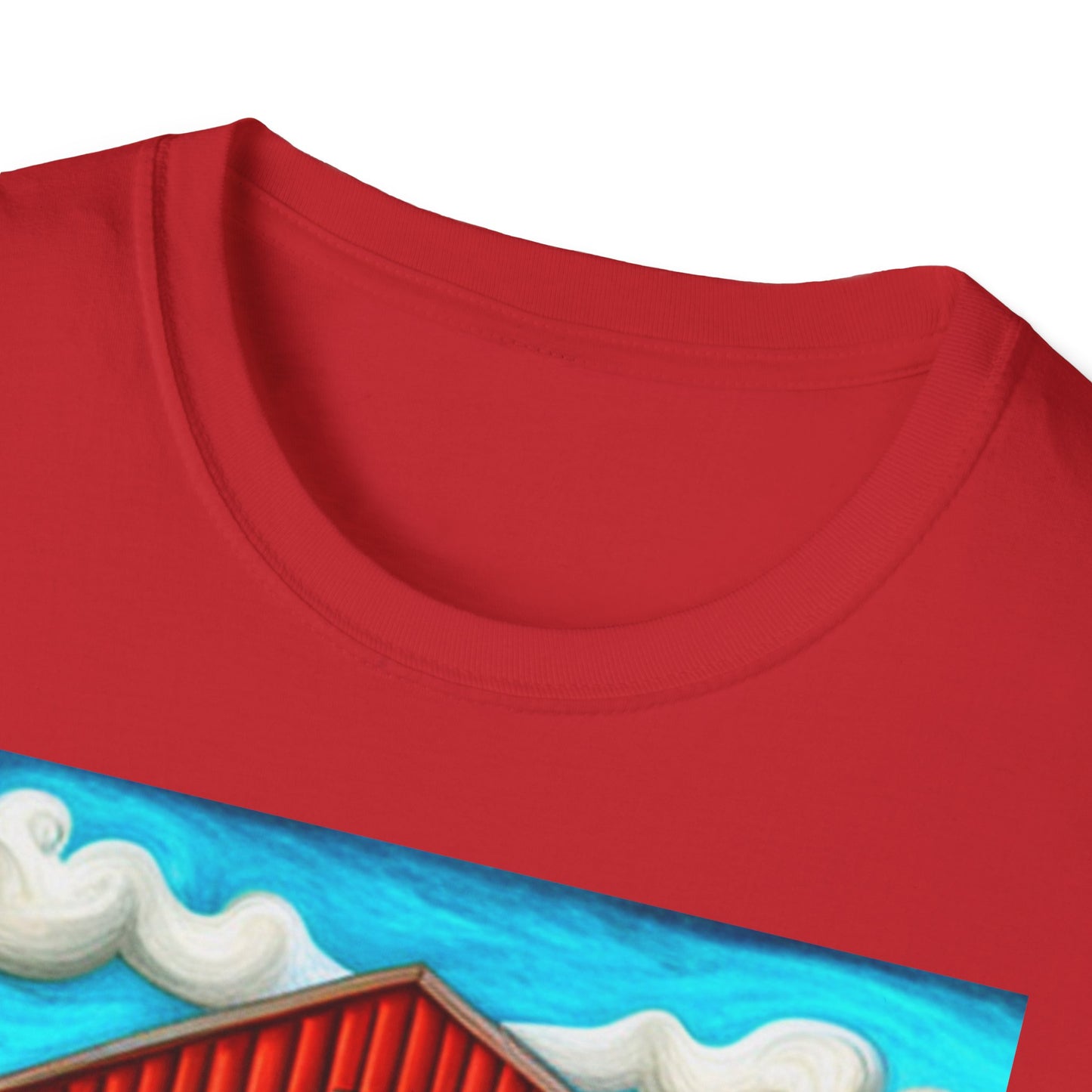 Big Orange Pig on Unisex Softstyle T-Shirt