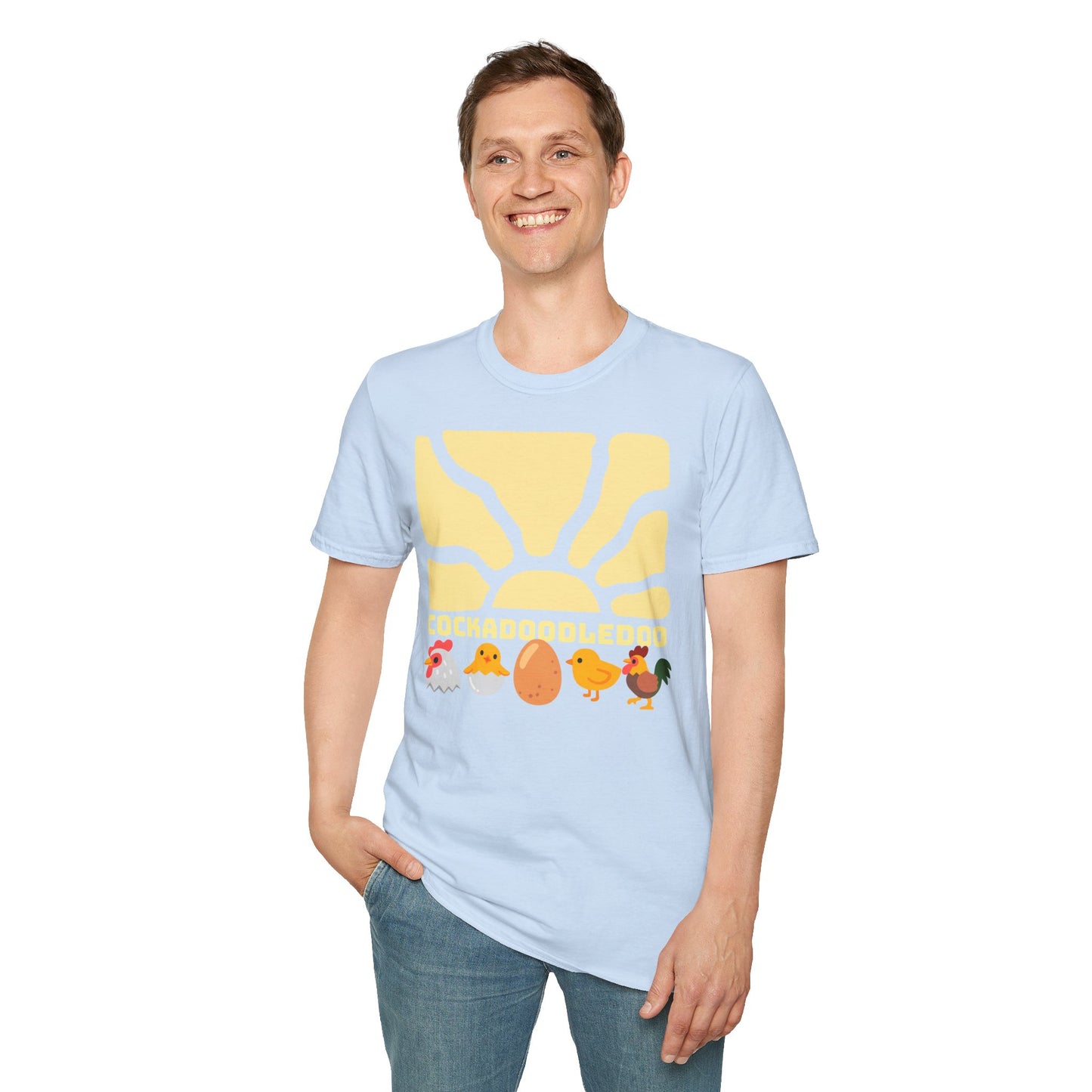 Cockadoodledoo on Unisex Softstyle T-Shirt