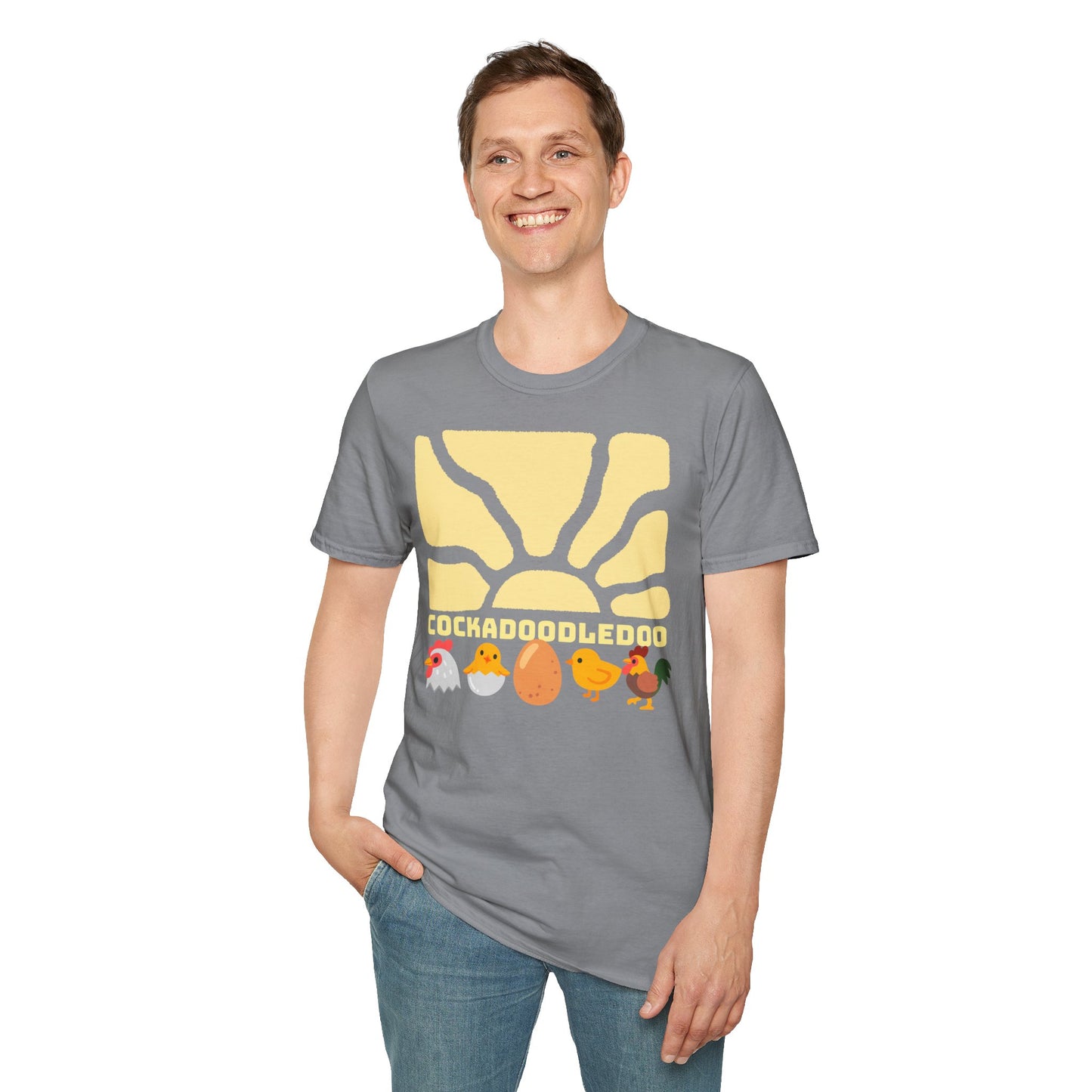Cockadoodledoo on Unisex Softstyle T-Shirt