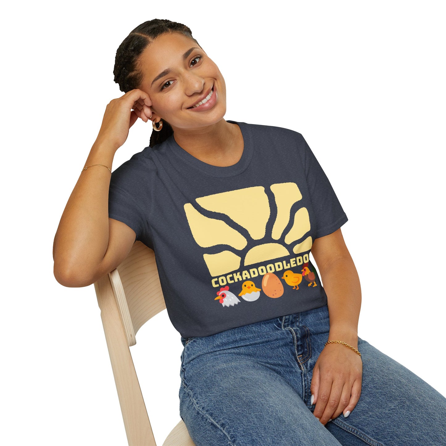 Cockadoodledoo on Unisex Softstyle T-Shirt