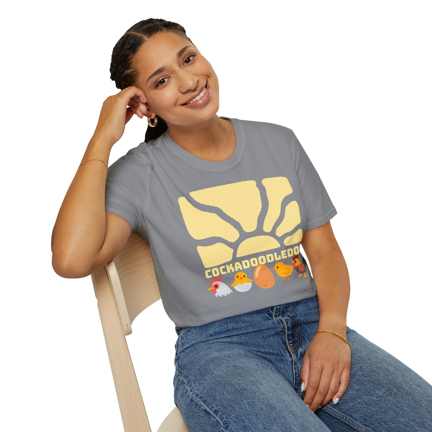 Cockadoodledoo on Unisex Softstyle T-Shirt