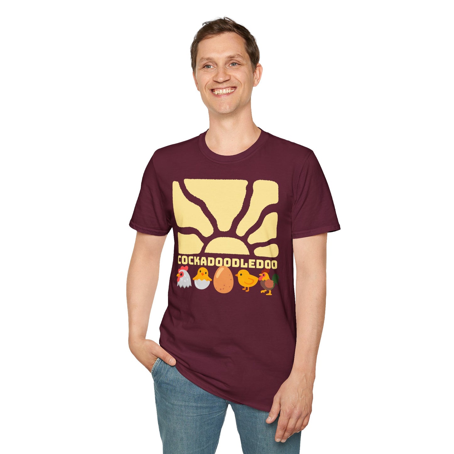 Cockadoodledoo on Unisex Softstyle T-Shirt