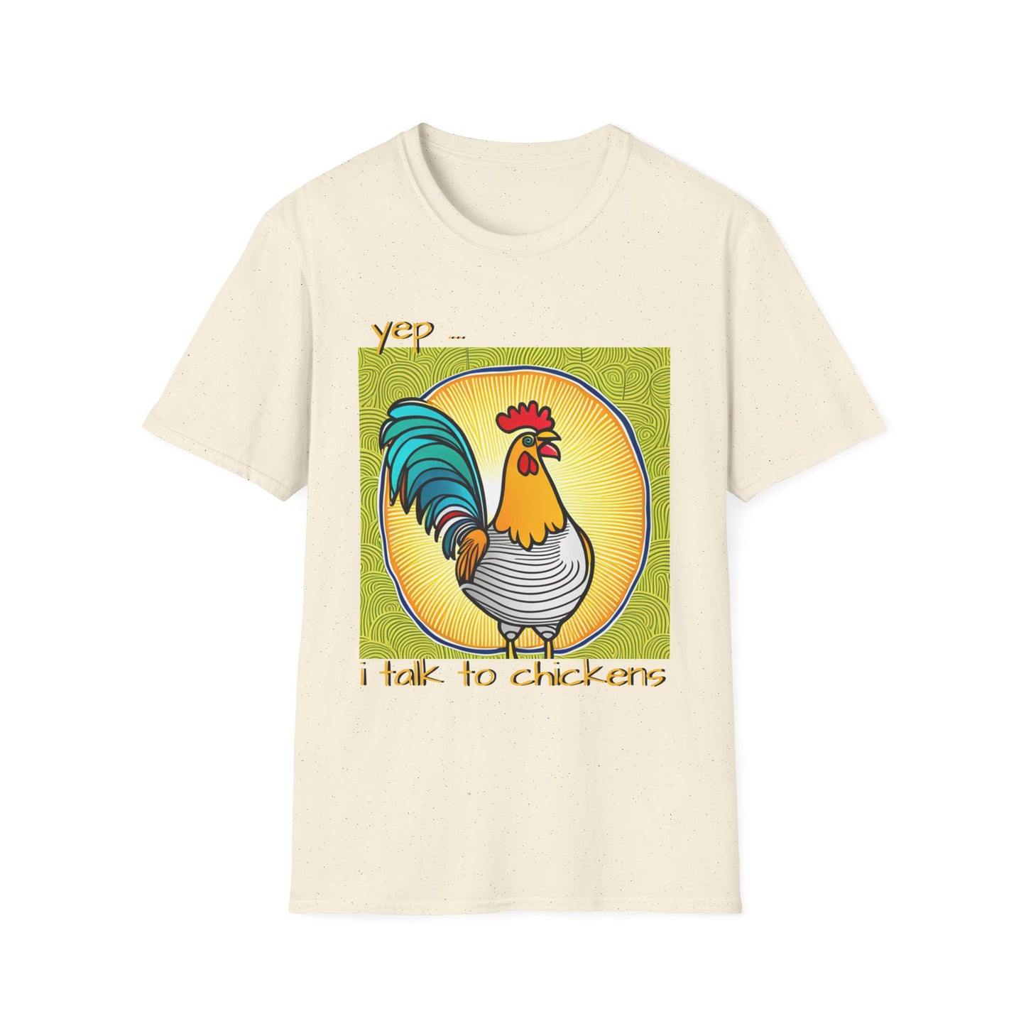 Chicken Talk on Unisex Softstyle T-Shirt