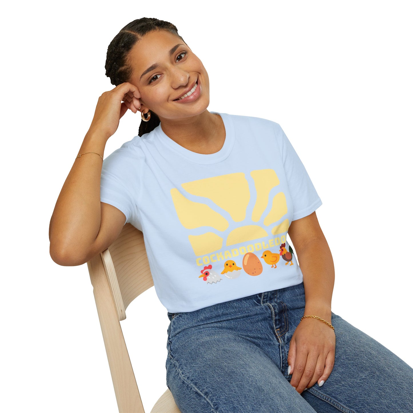 Cockadoodledoo on Unisex Softstyle T-Shirt