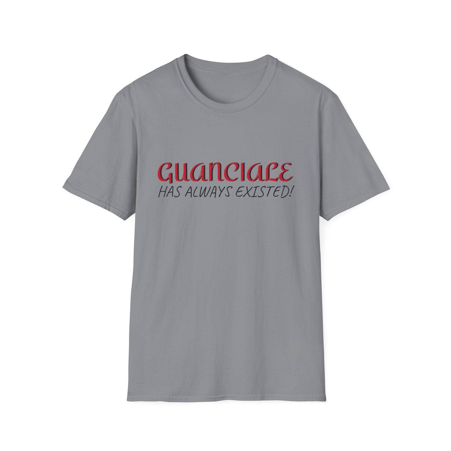 Guanciale (text) on Unisex Softstyle T-Shirt