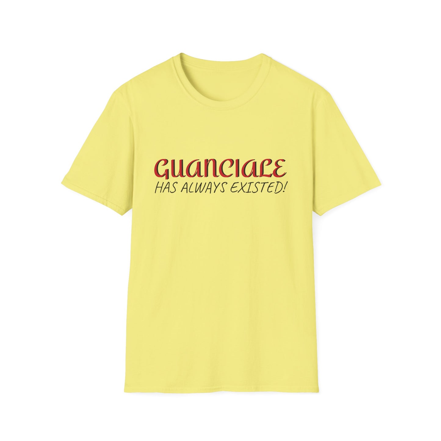 Guanciale (text) on Unisex Softstyle T-Shirt