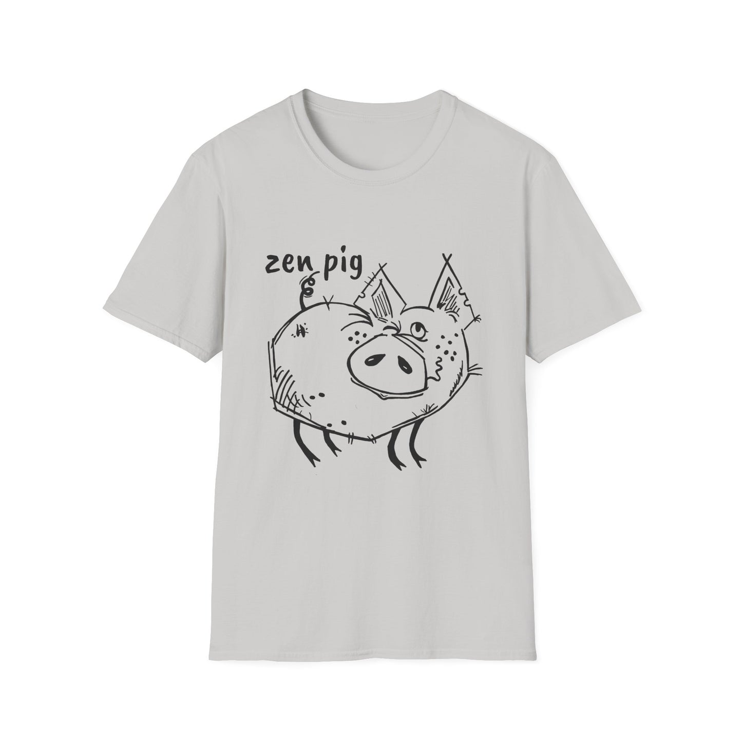 Zen Pig on Unisex Softstyle T-Shirt
