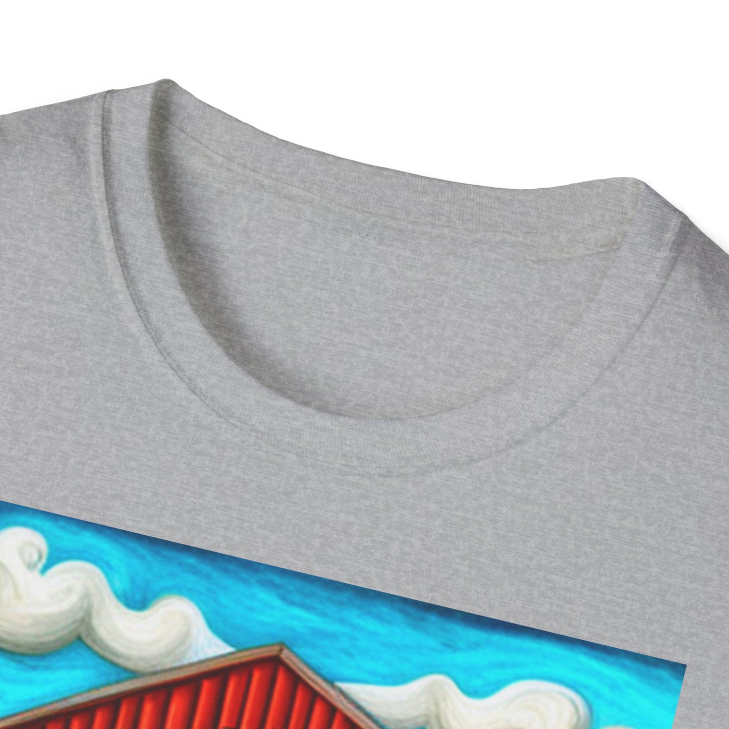 Big Orange Pig on Unisex Softstyle T-Shirt