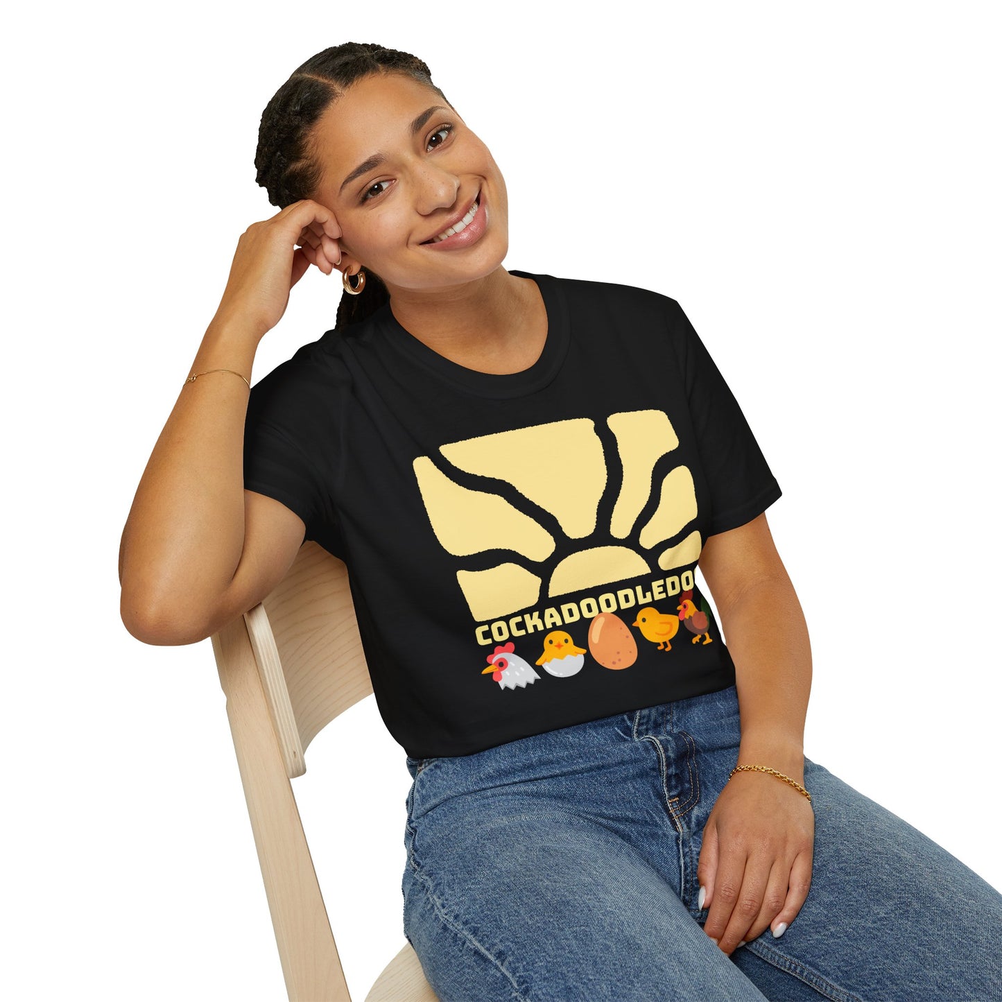 Cockadoodledoo on Unisex Softstyle T-Shirt