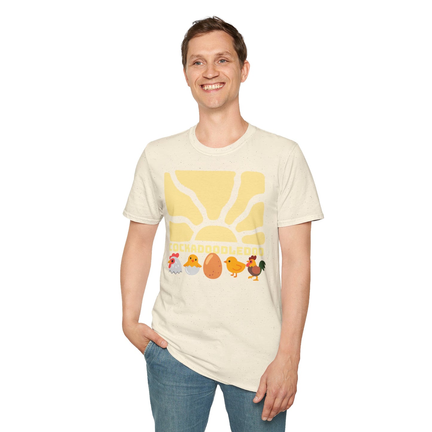 Cockadoodledoo on Unisex Softstyle T-Shirt