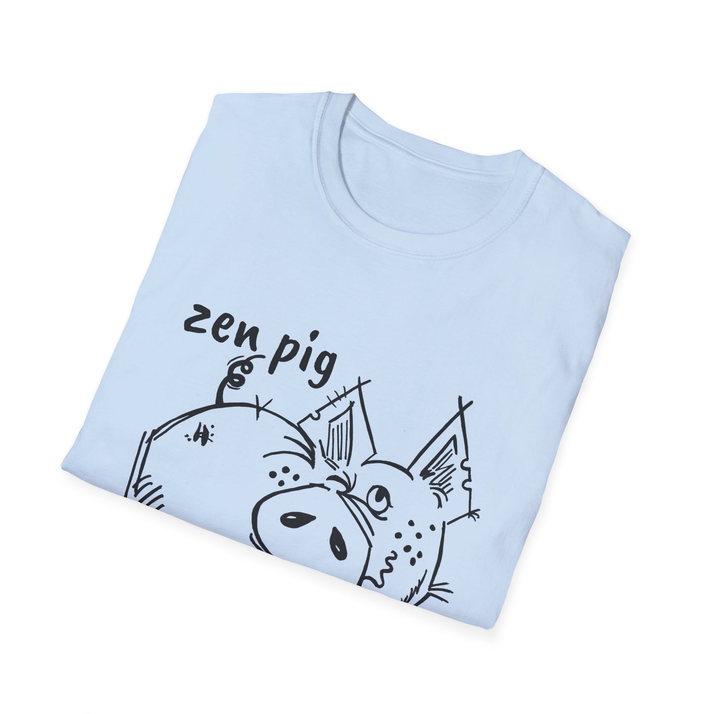 Zen Pig on Unisex Softstyle T-Shirt