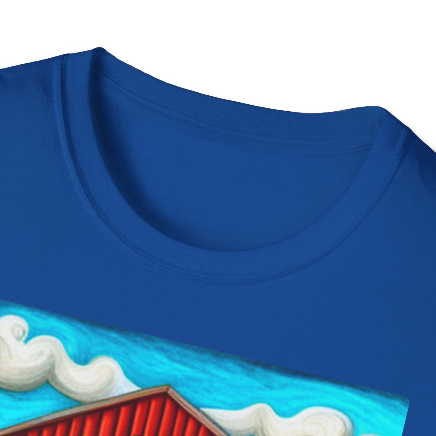 Big Orange Pig on Unisex Softstyle T-Shirt