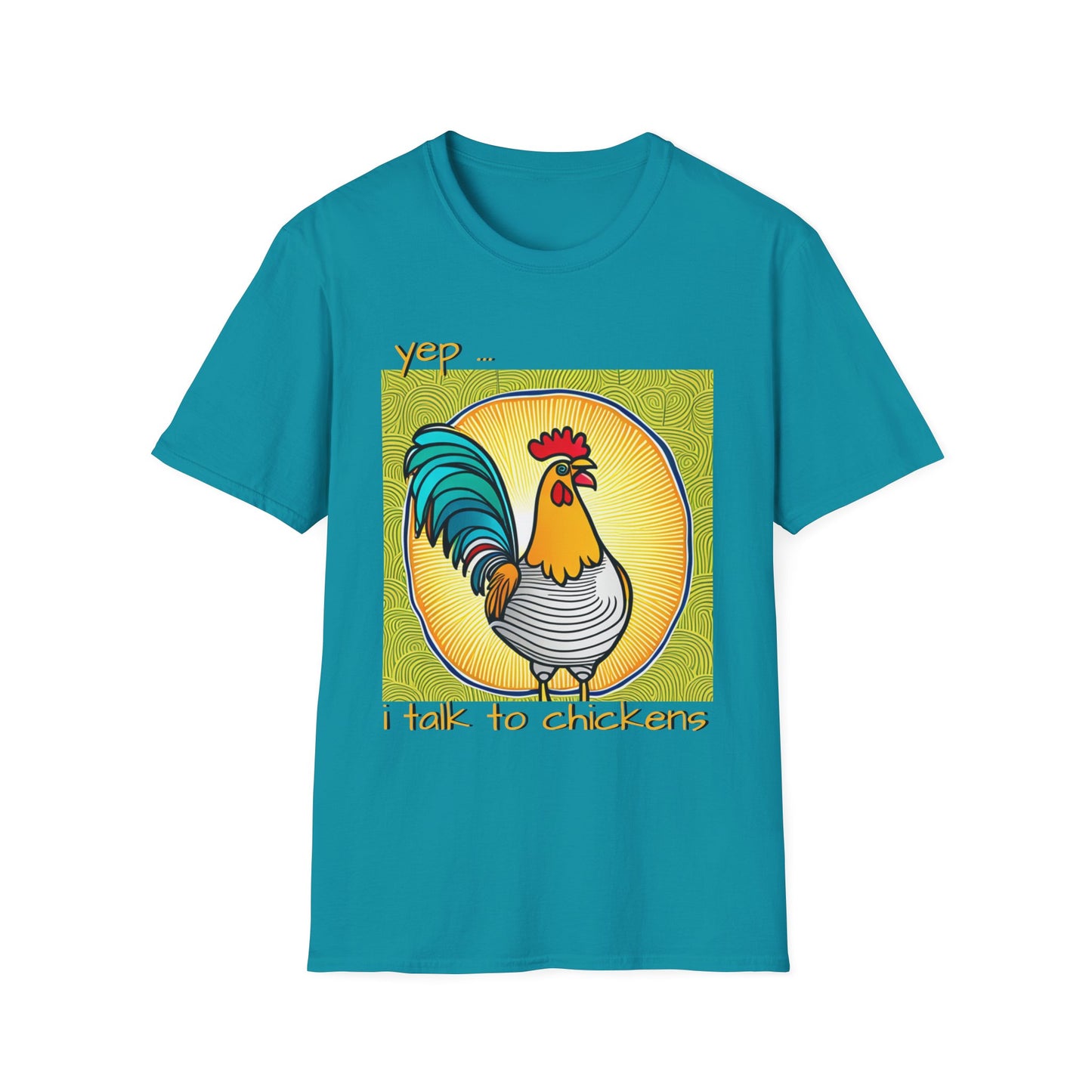 Chicken Talk on Unisex Softstyle T-Shirt