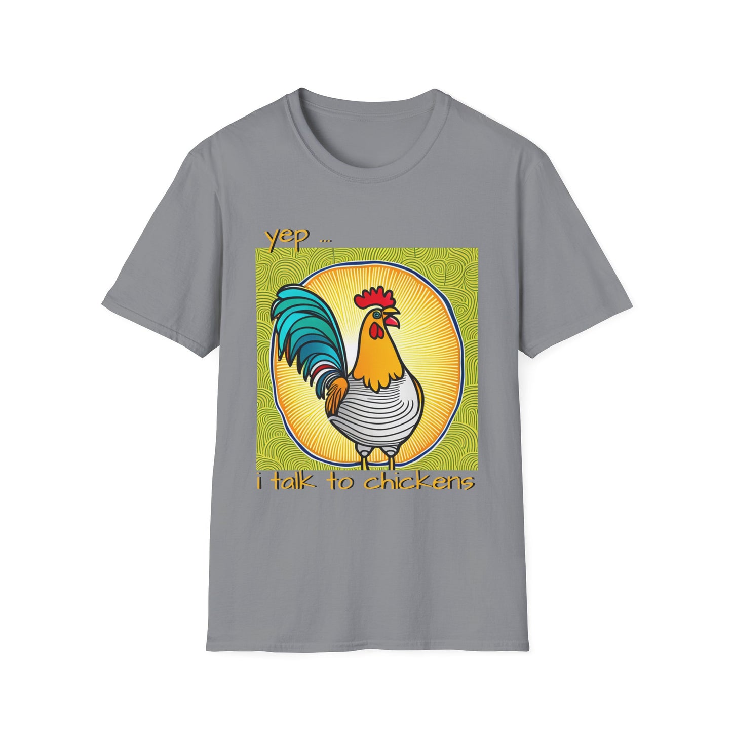 Chicken Talk on Unisex Softstyle T-Shirt