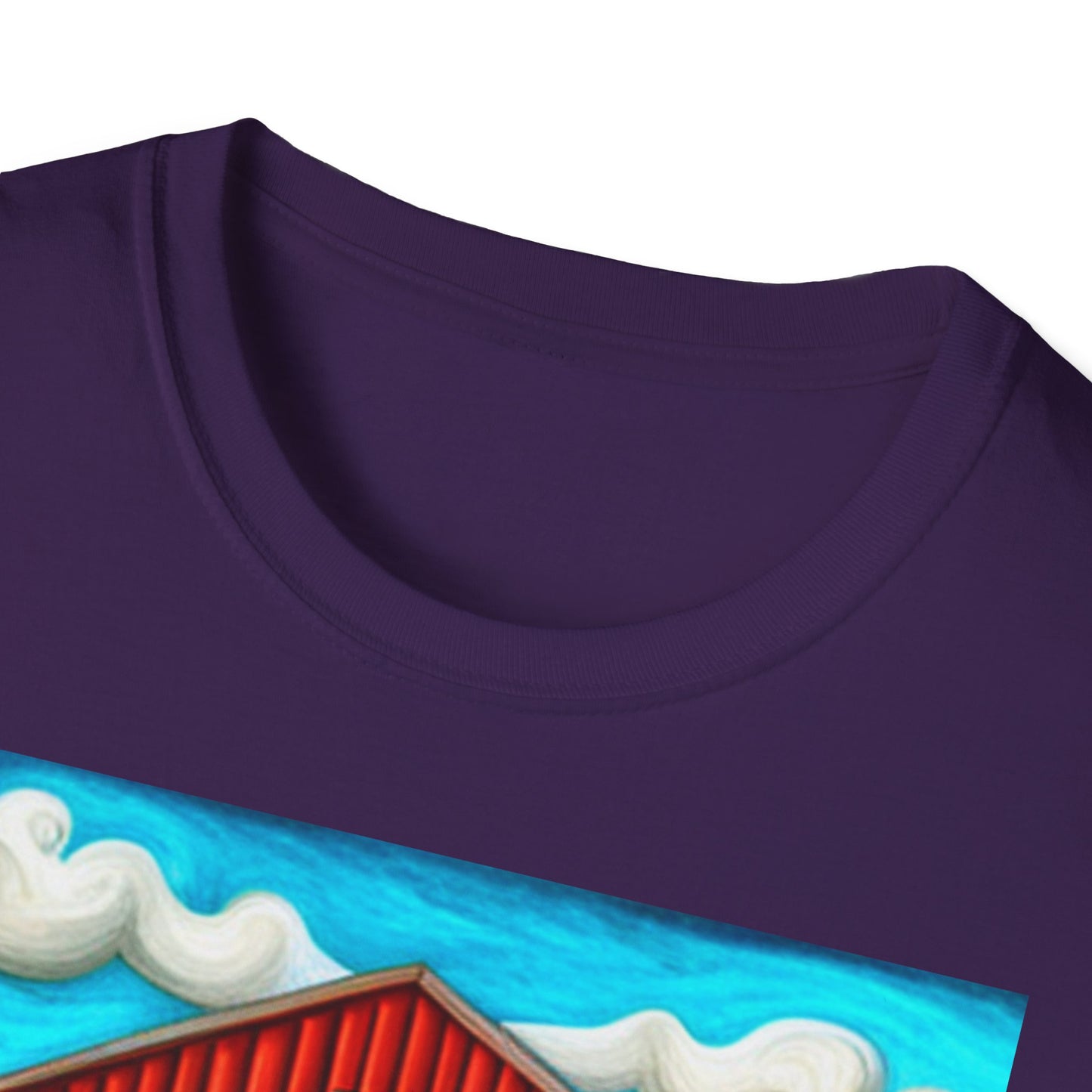 Big Orange Pig on Unisex Softstyle T-Shirt